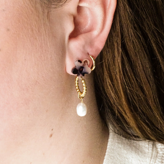 Flora 4 in 1 earrings - 18k Gold plated