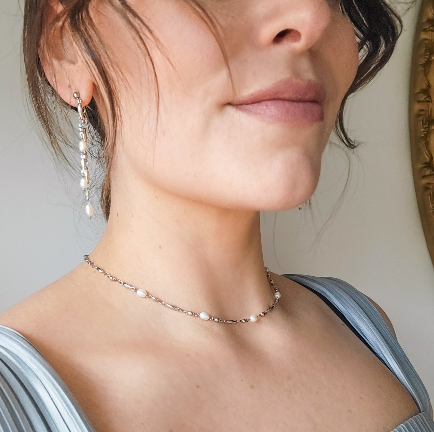 Fiona double layered earrings - Stainless steel