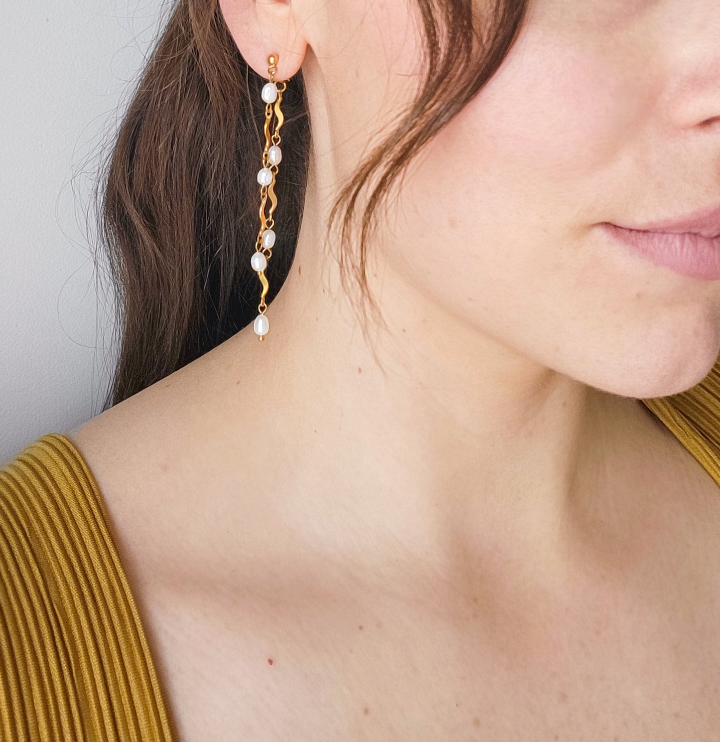 Amelia double layered earrings - Stainless steel (online exclusive)