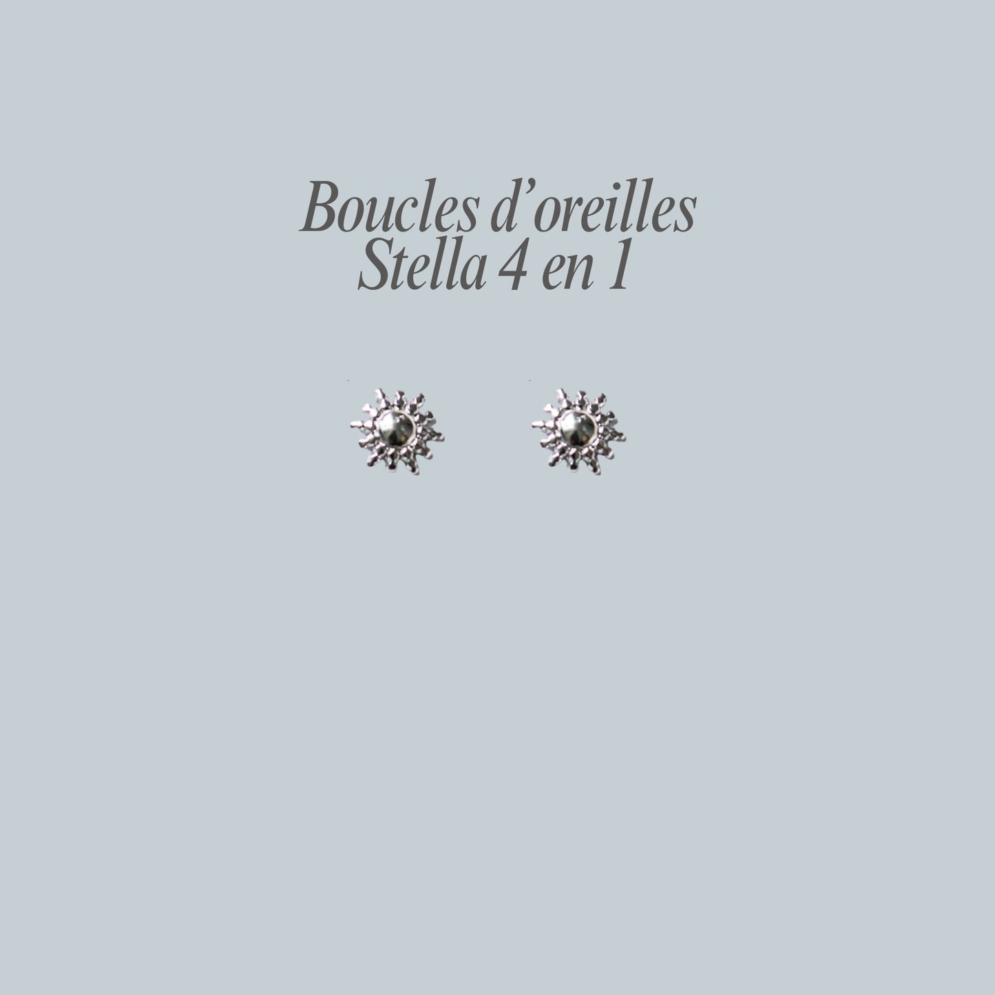 *Nouveauté* Stella boucles d'oreilles 4 en 1 - plaqué or 18 carats