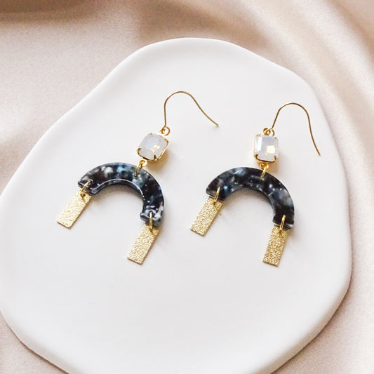 Clara earrings - Emerald 18k gold plated (CLEARANCE)