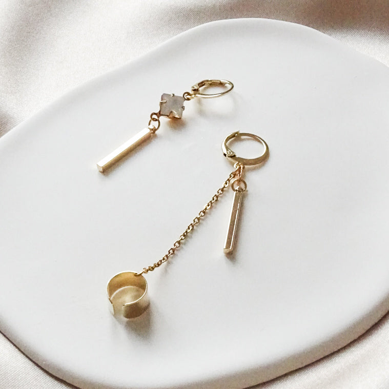 Emma cuff earrings - 18k gold plated