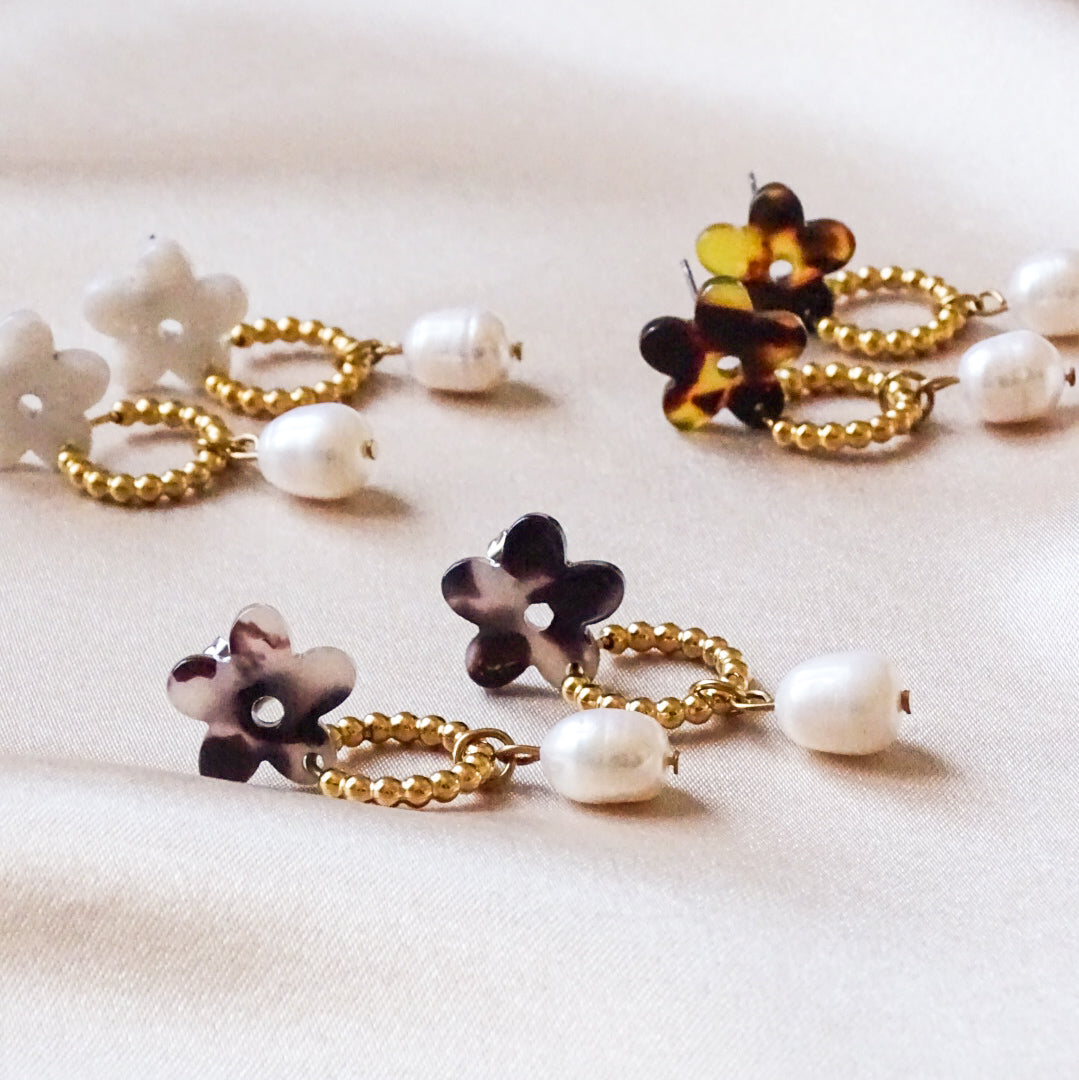 Flora 4 in 1 earrings - 18k Gold plated