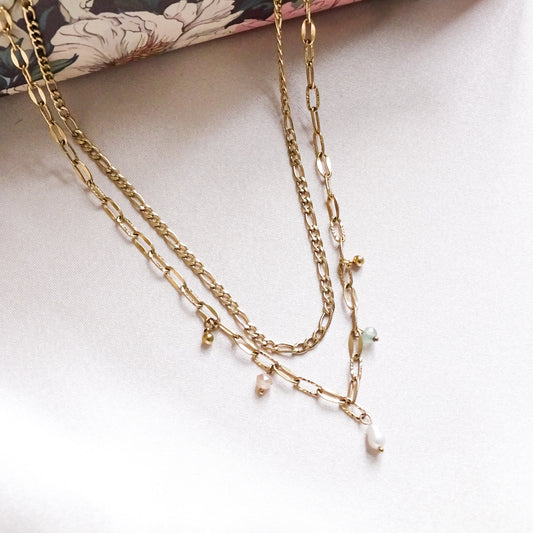 Collier Cléo - Plaqué or 18 carats