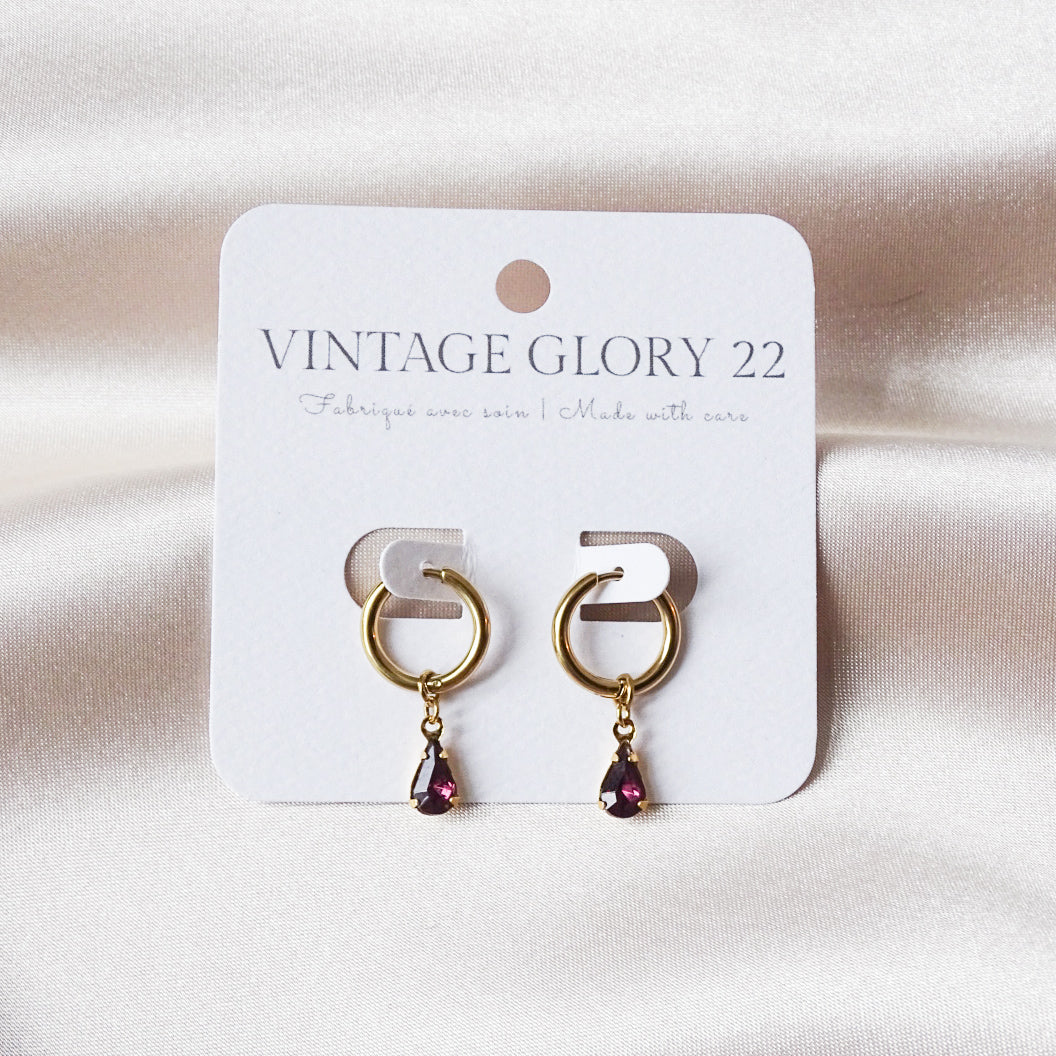 Olivia huggie hoops - 18k gold plated (more colors)