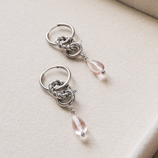 Boucles d'oreilles Anabelle 3 en 1 - Acier inox