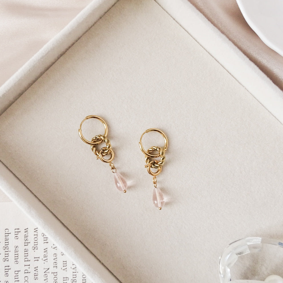Boucles d'oreilles Anabelle 3 en 1 - Plaqué or 18 carats