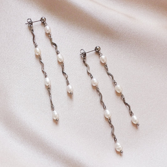 Amelia double layered earrings - Stainless steel (online exclusive)