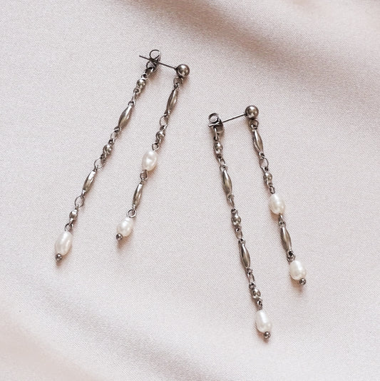 Fiona double layered earrings - Stainless steel