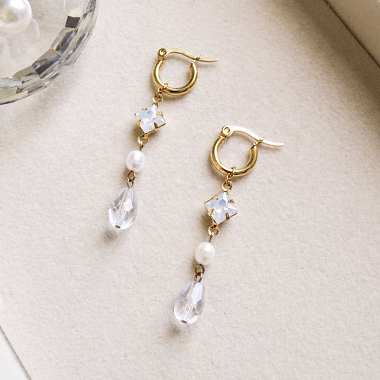 Boucles d'oreilles Charlotte - Plaqué or 18 carats