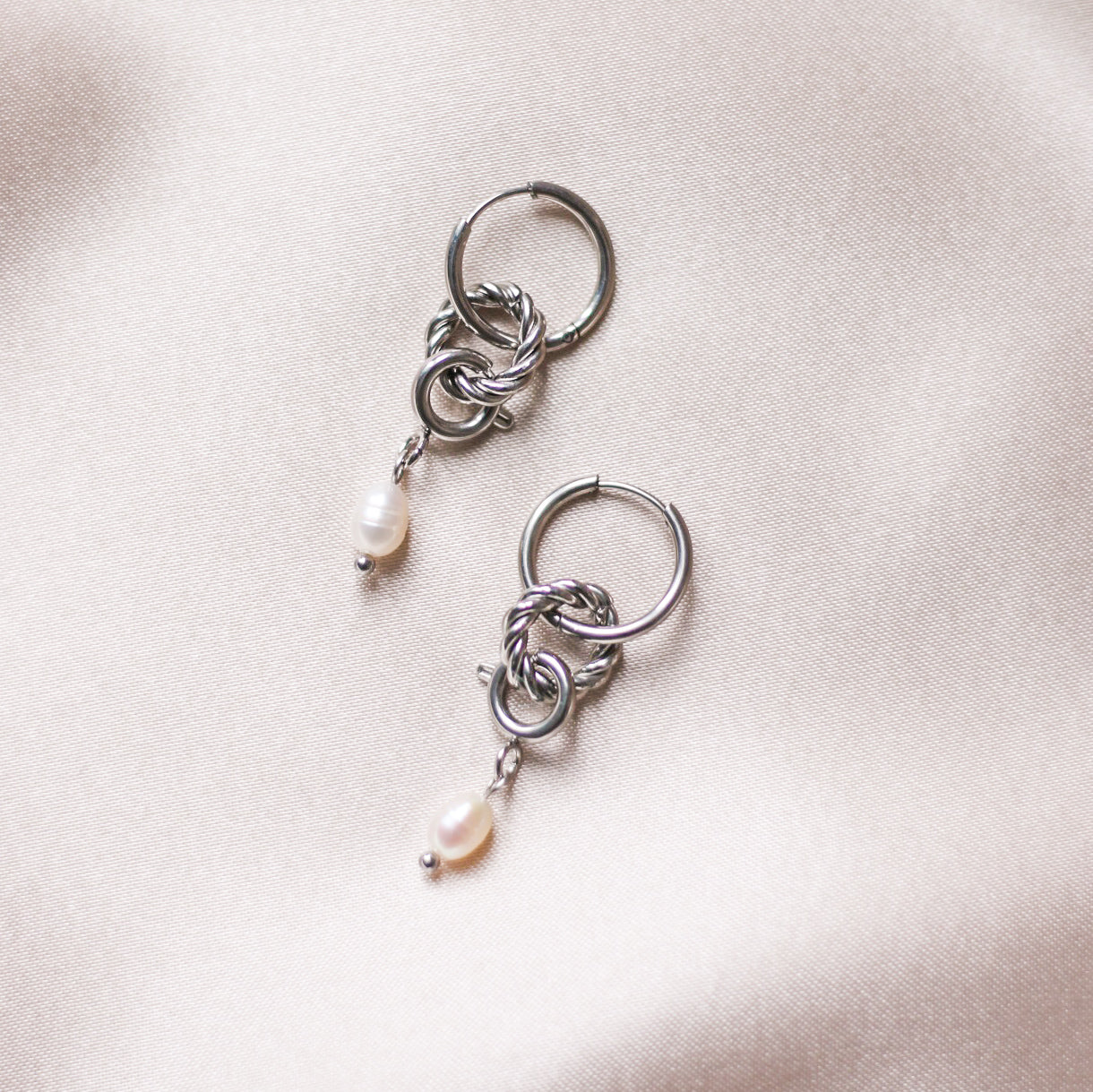 Boucles d'oreilles Anabelle 3 en 1 - Acier inox