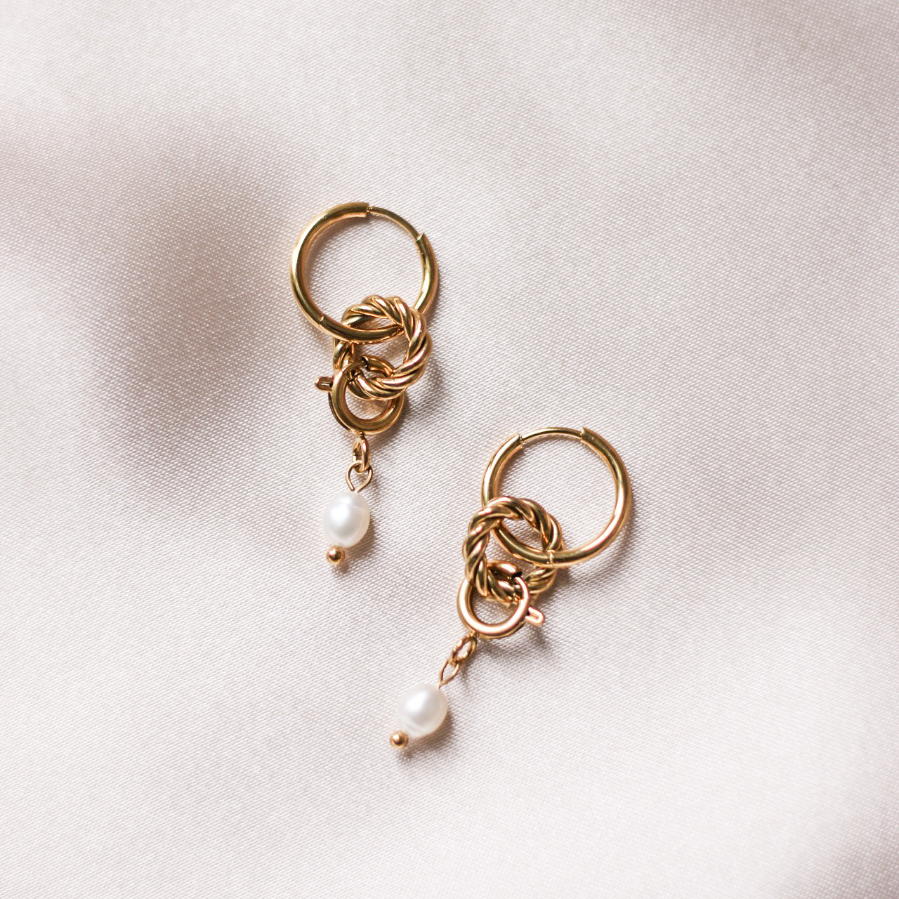 Boucles d'oreilles Anabelle 3 en 1 - Plaqué or 18 carats