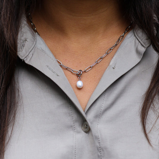 Collier Anabelle 2 en 1 - Acier inox