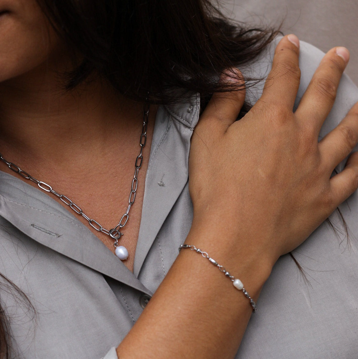 Collier Anabelle 2 en 1 - Acier inox