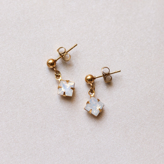 *New* Ivy studs - Opal& 18k gold plated