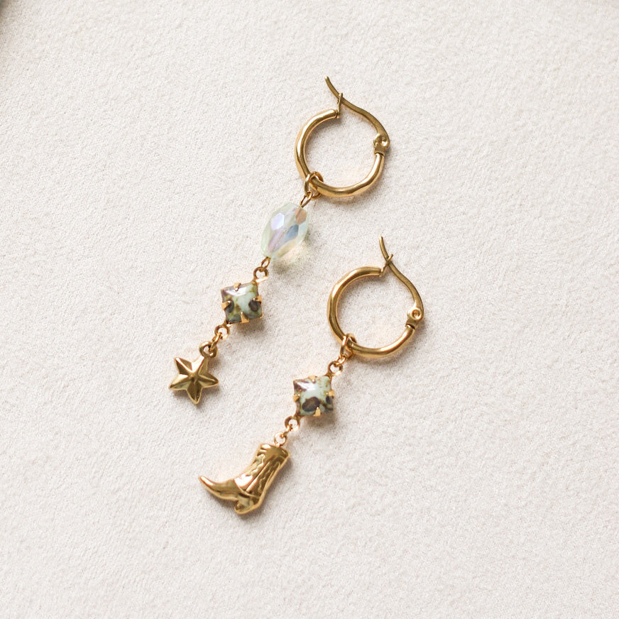 Jolene long earrings - 18k gold plated