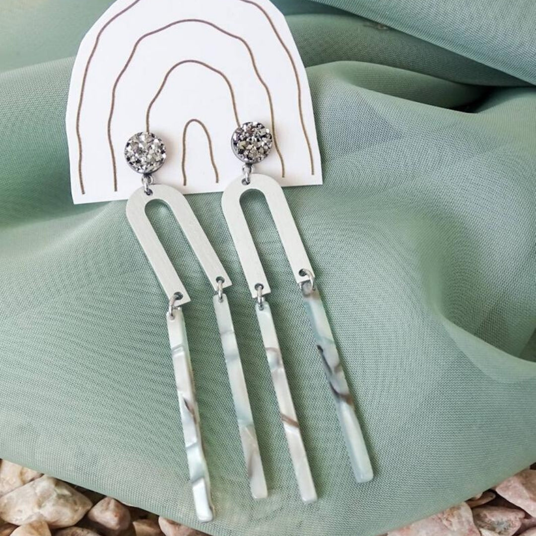 Maryssa earrings - Stale grey (CLEARANCE)