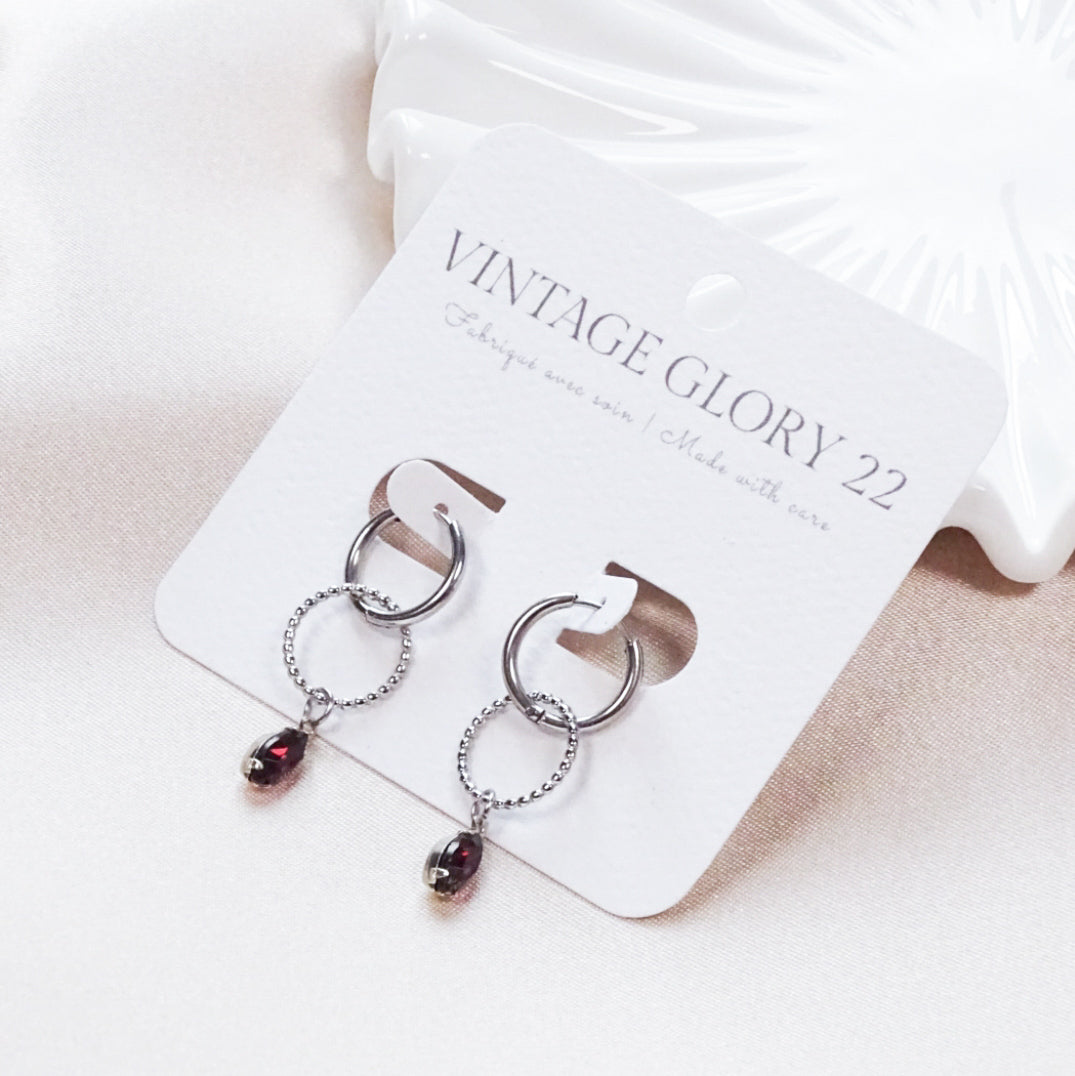Boucles d'oreilles Laura - Acier inox