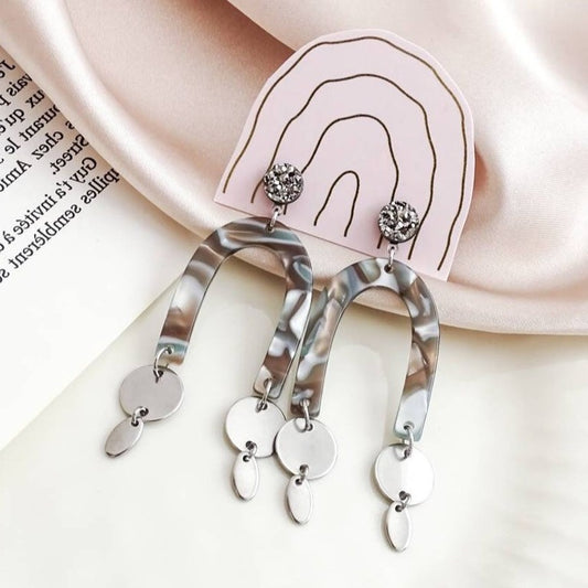 Lucy earrings - Slate grey (CLEARANCE)