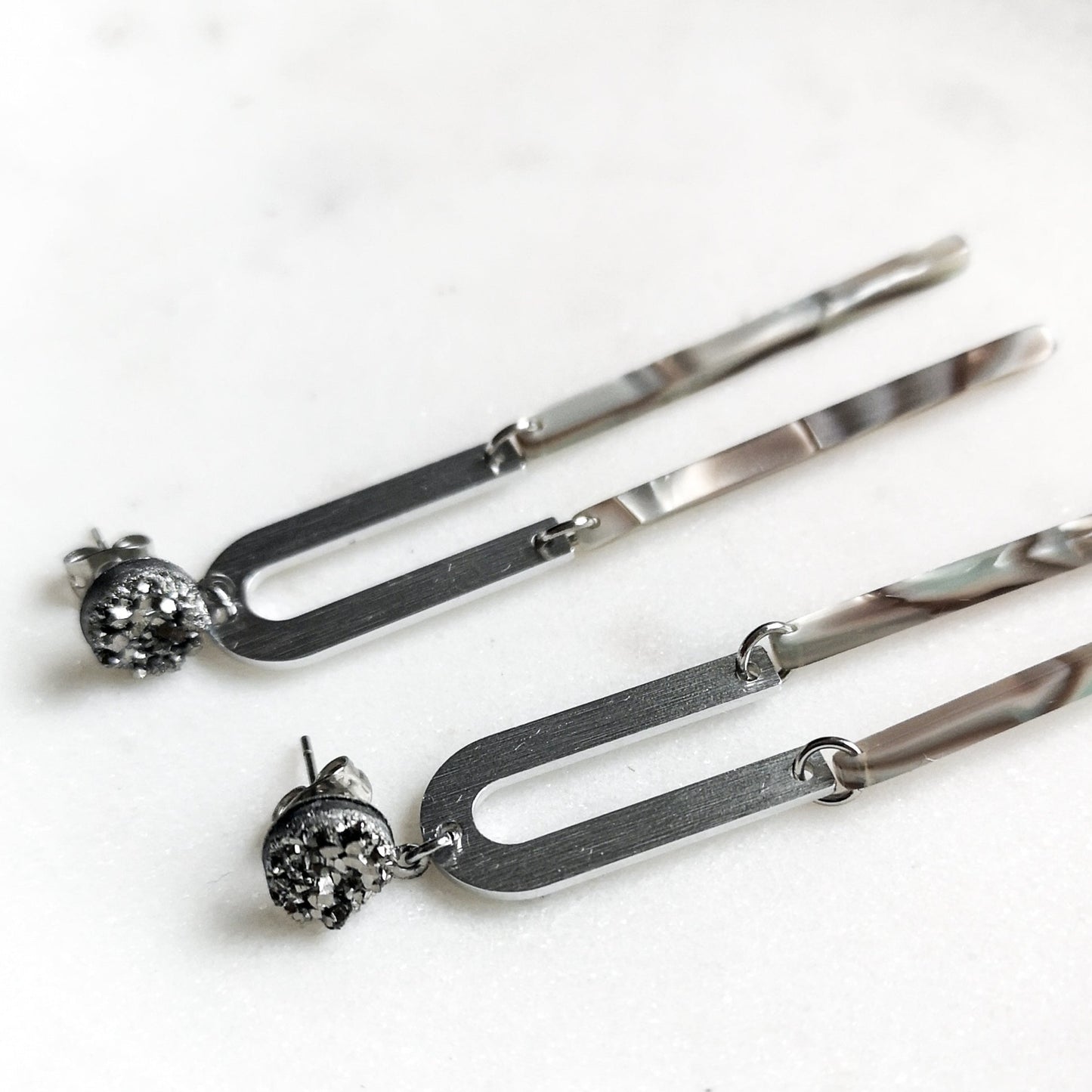 Maryssa earrings - Stale grey (CLEARANCE)