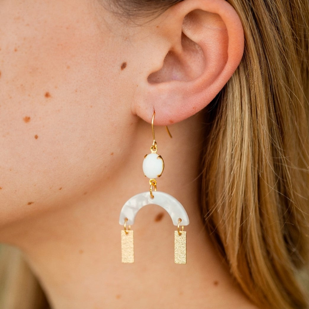 Clara earrings - Blush 18k gold plated (CLEARANCE)