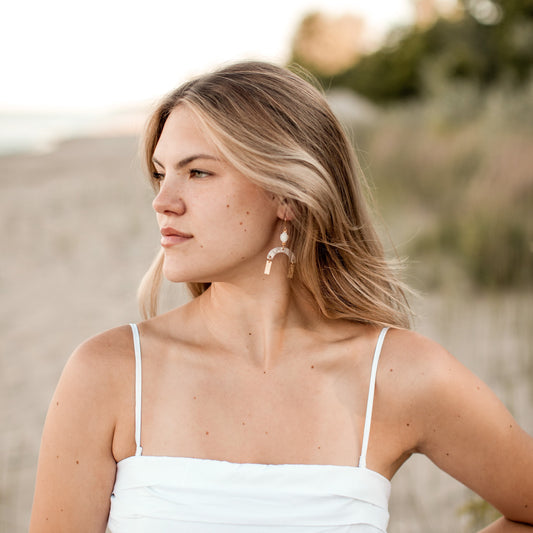 Clara earrings - Blush 18k gold plated (CLEARANCE)