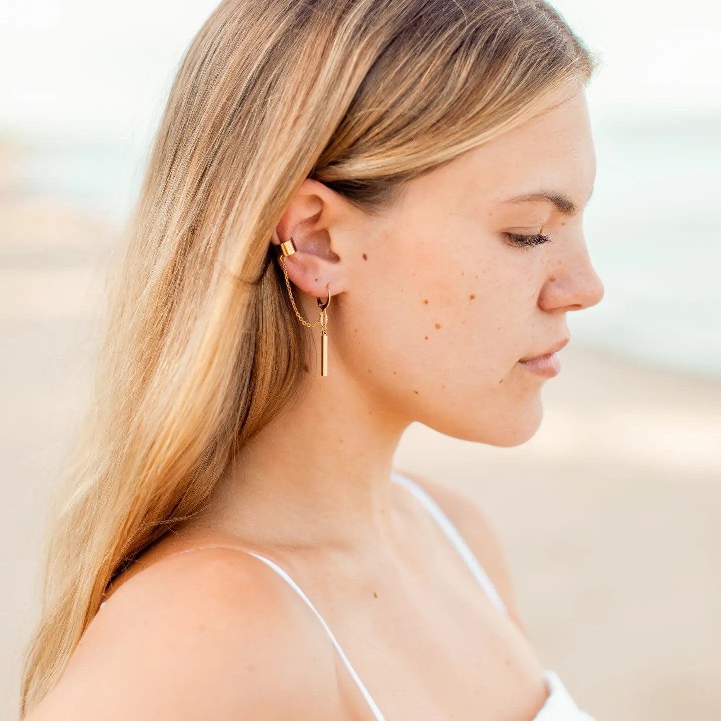 Emma cuff earrings - 18k gold plated