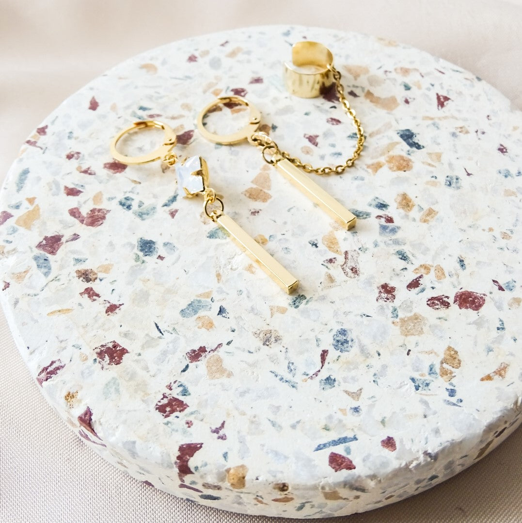 Boucles d'oreilles cuff Emma - Doré