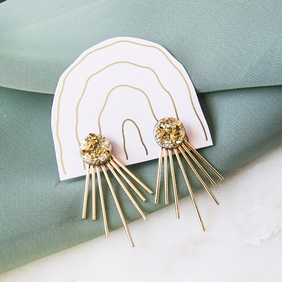 Boucles d'oreilles ear jacket Julia - Plaqué or 18 carats