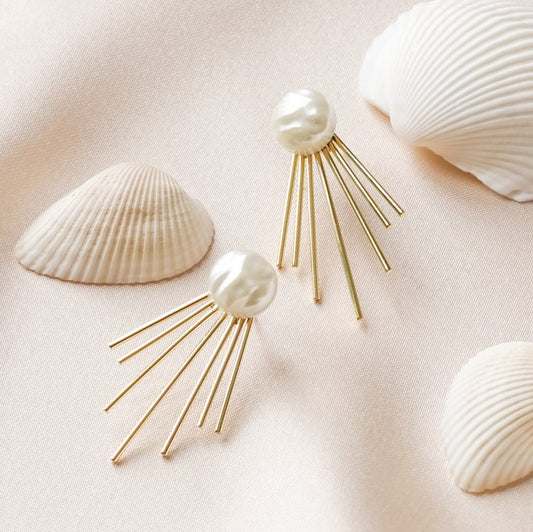 Julia ear jackets - Vintage pearls 18k gold plated