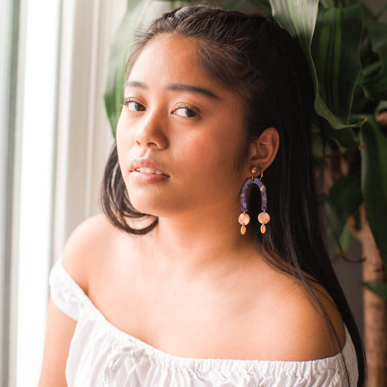 Lucy earrings - Royal Blue 18k gold plated (CLEARANCE)