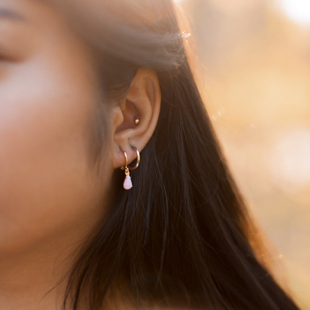 Olivia hoops - Pink