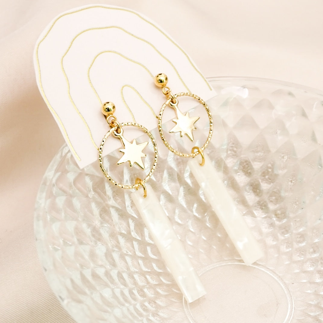 Boucles d'oreilles Vénus - Creme
