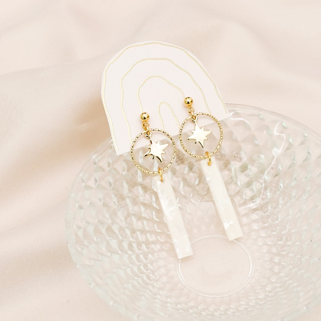 Boucles d'oreilles Vénus - Creme