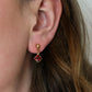 *New* Ivy studs - Ruby red & 18k gold plated