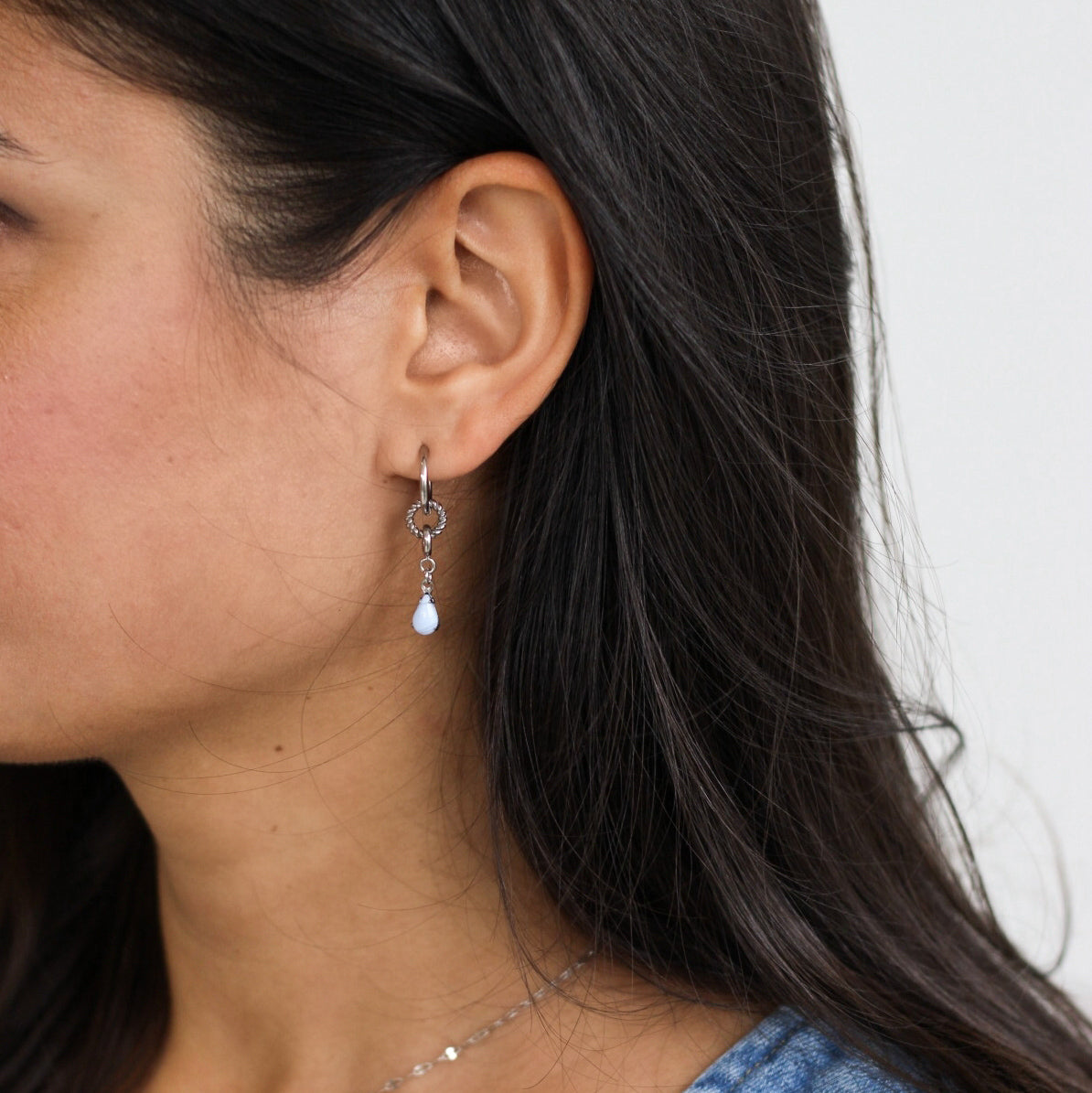Anabelle boucles d'oreilles mini 3 en 1 - Acier inoxydable
