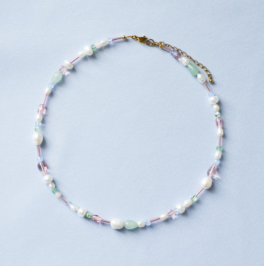 Penelope pearls & glass beaded necklace