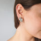 *Trésor vintage* Boucles d'oreilles clip-on en verre facetté signées Reyes style mid-century