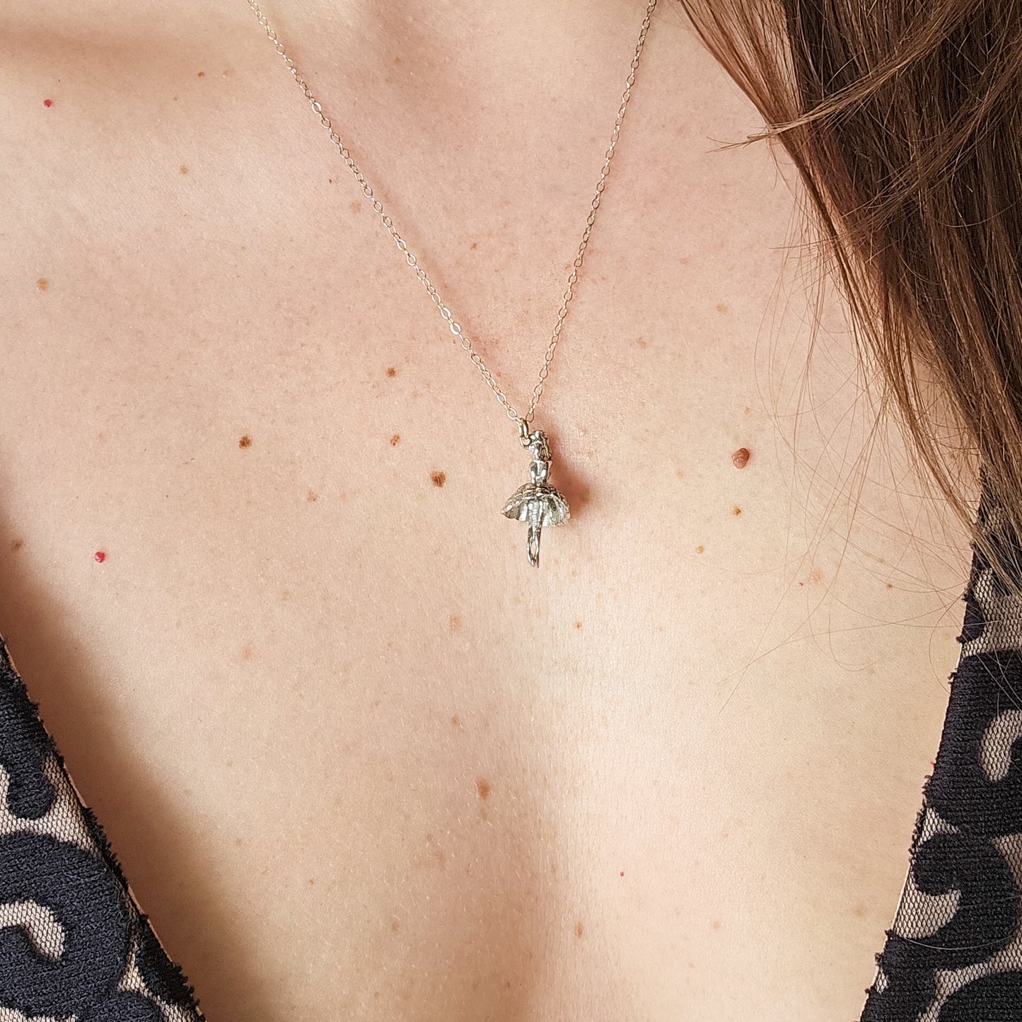 *Trésor vintage* Collier ballerine vintage en argent sterling 925