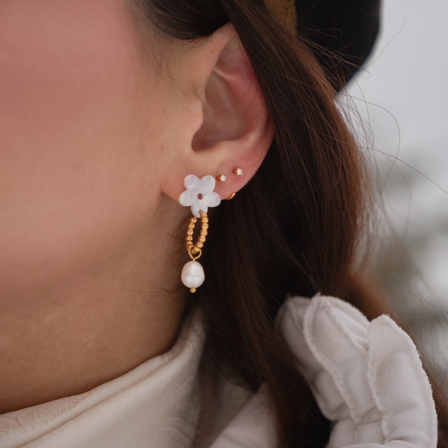 Flora 4 in 1 earrings - 18k Gold plated