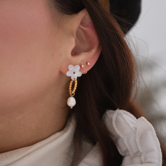 Flora 4 in 1 earrings - 18k Gold plated