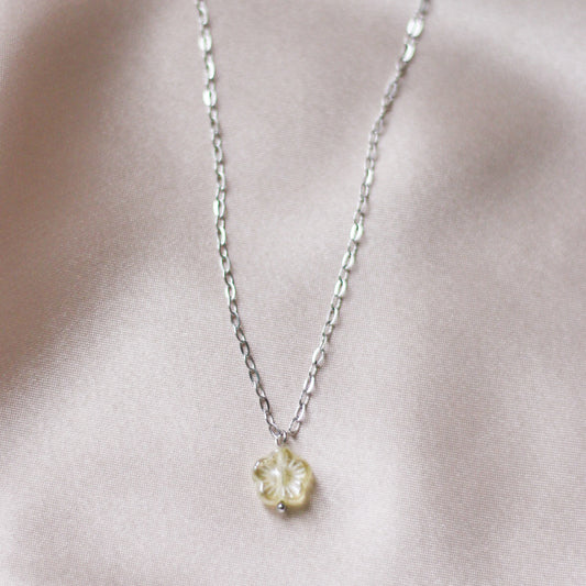 *Nouveauté* Collier Lydia en jaune beurre - Acier inoxydable