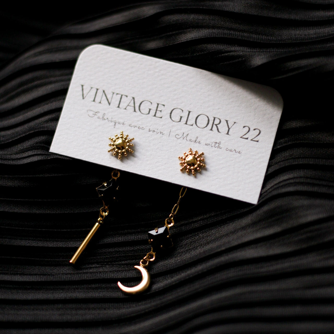*Nouveauté* Stella boucles d'oreilles 4 en 1 - plaqué or 18 carats
