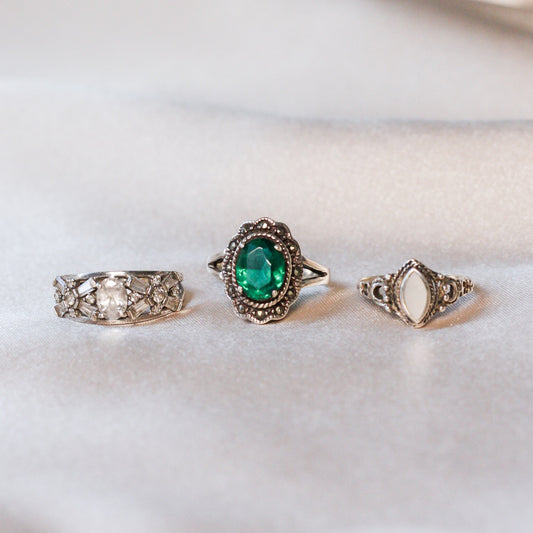 *Pre-loved* Bagues en argent sterling 925 assorties