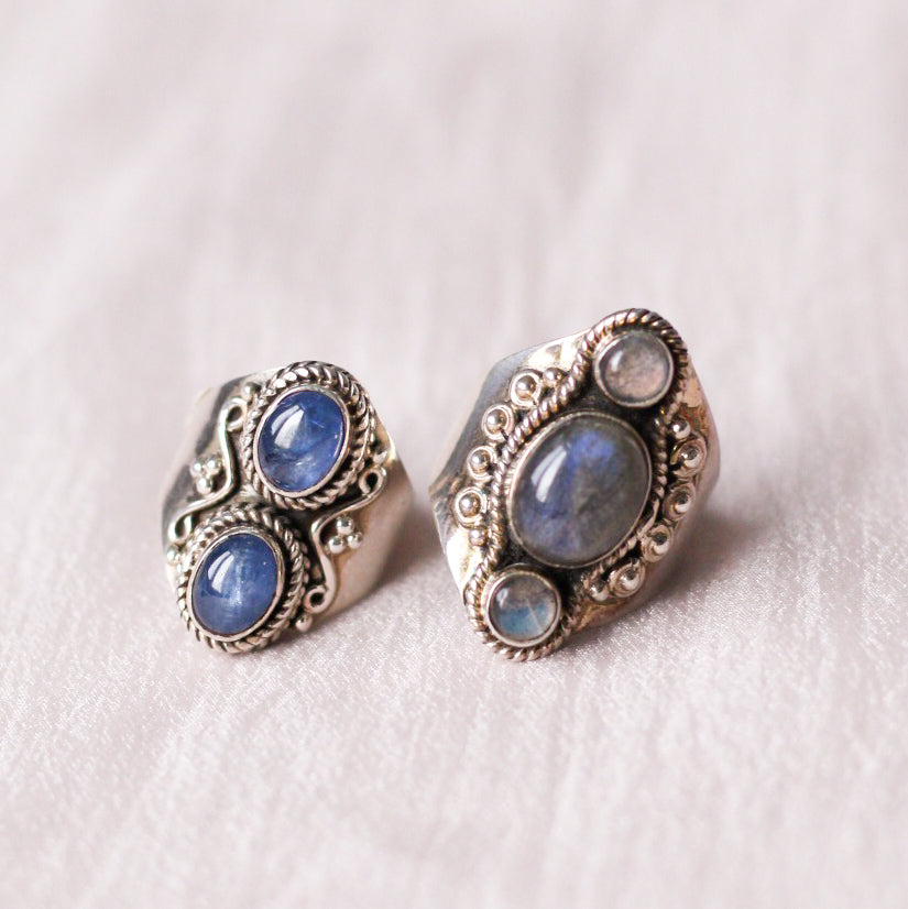 *Pre-loved* Assorted 925 sterling silver rare statement boho rings