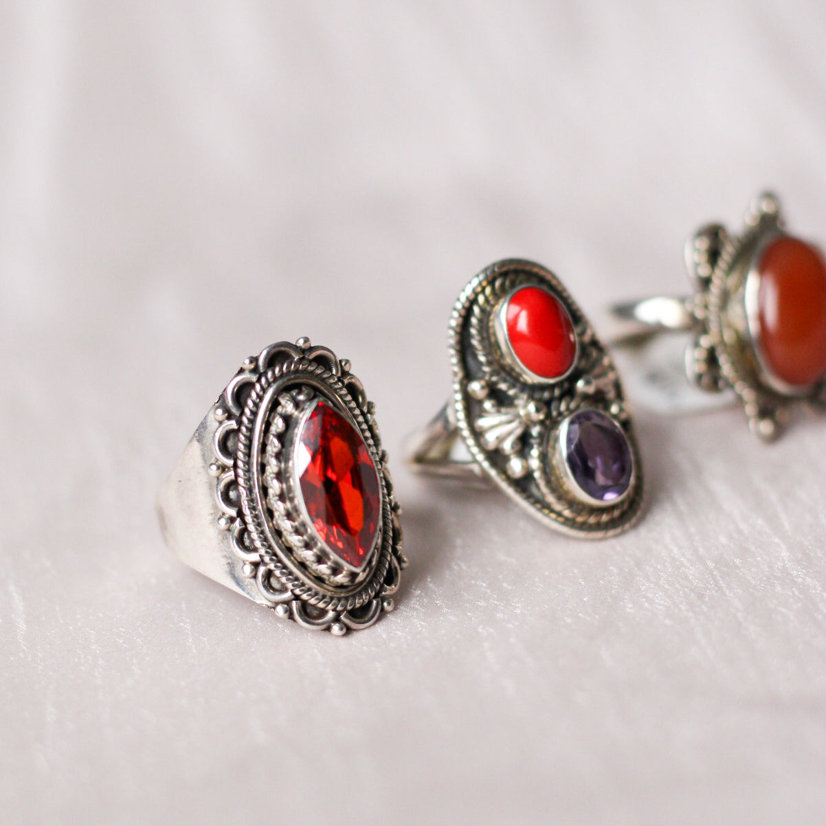 *Pre-loved* Assorted 925 sterling silver statement rings