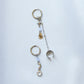 Luna boucles d'oreille asymétrique - Acier inoxydable