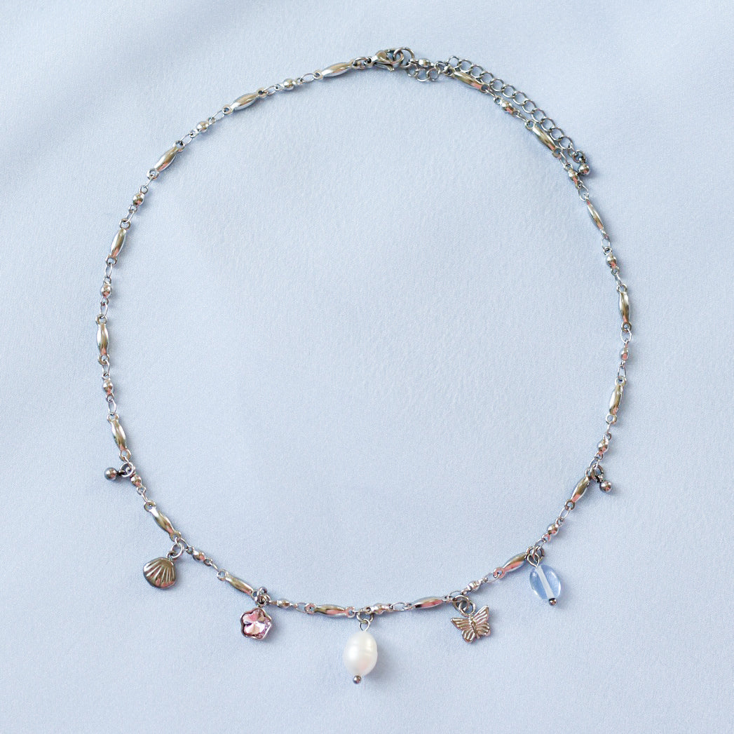 Mariposa charm necklace - Stainless steel