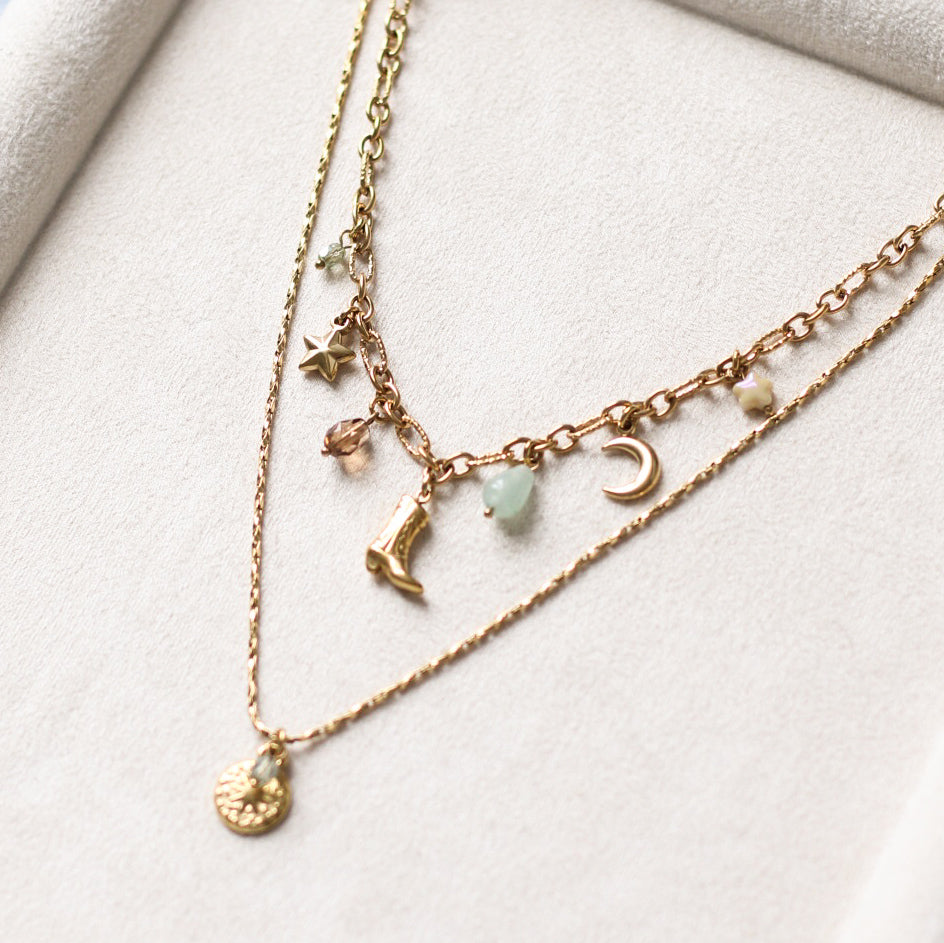 Jolene charm necklace - 18k gold plated