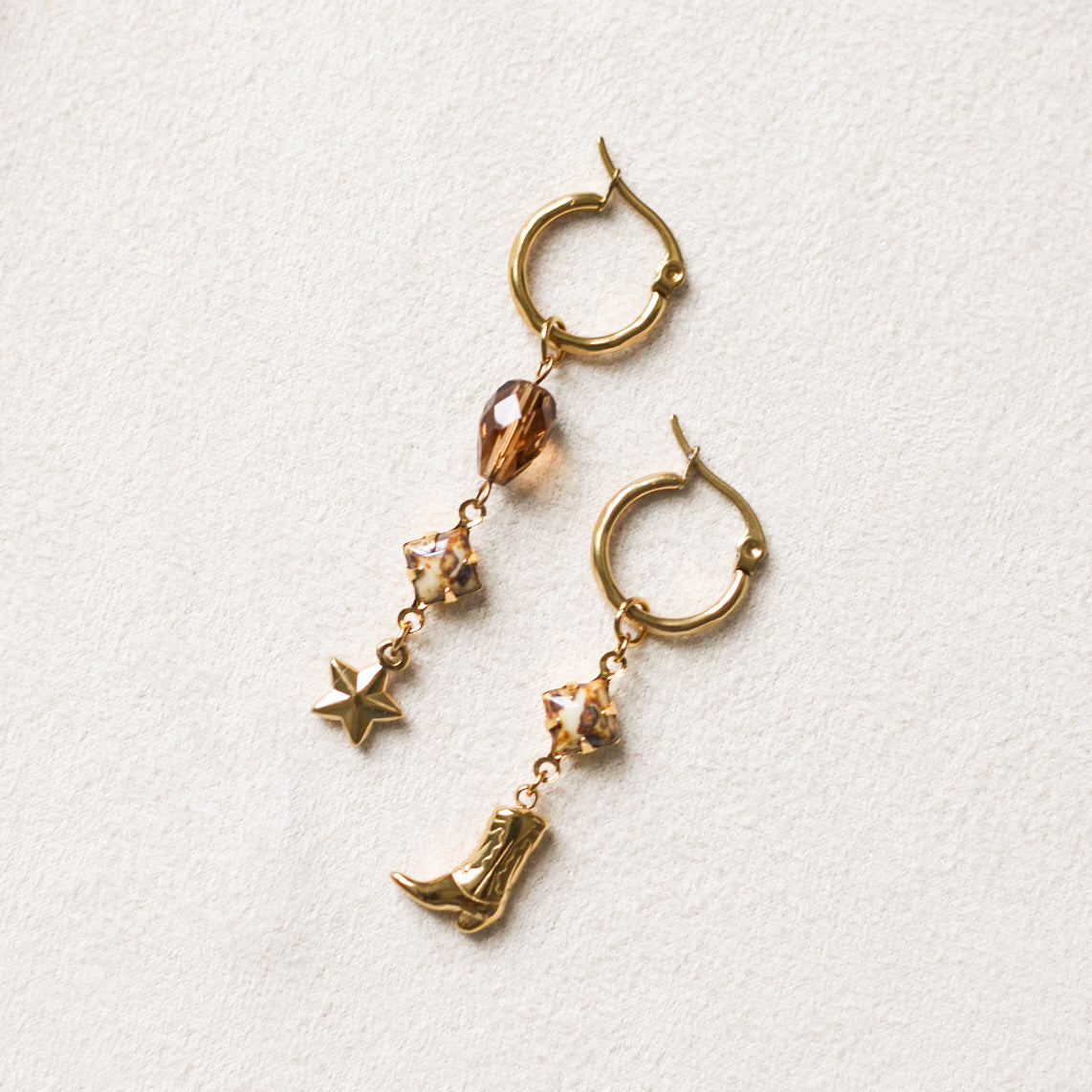 Jolene long earrings - 18k gold plated